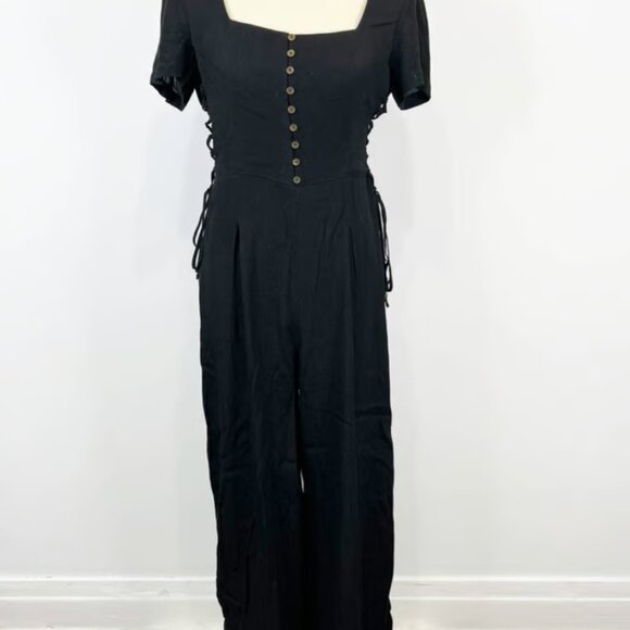 Maeve Wide Leg Black Jumpsuit - Picture 5 of 6